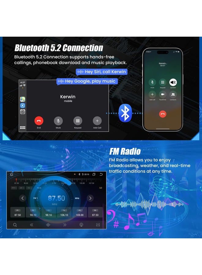 electrosmart 4G+64G Car Radio Stereo for Nissan Altima 2013-2018, with Wireless Carplay&Android Auto, Android 13 Support Bluetooth/Voice Control/GPS/WiFi/SWC/FM, 9 Inch IPS Touch Screen, Backup Camera - Image 5
