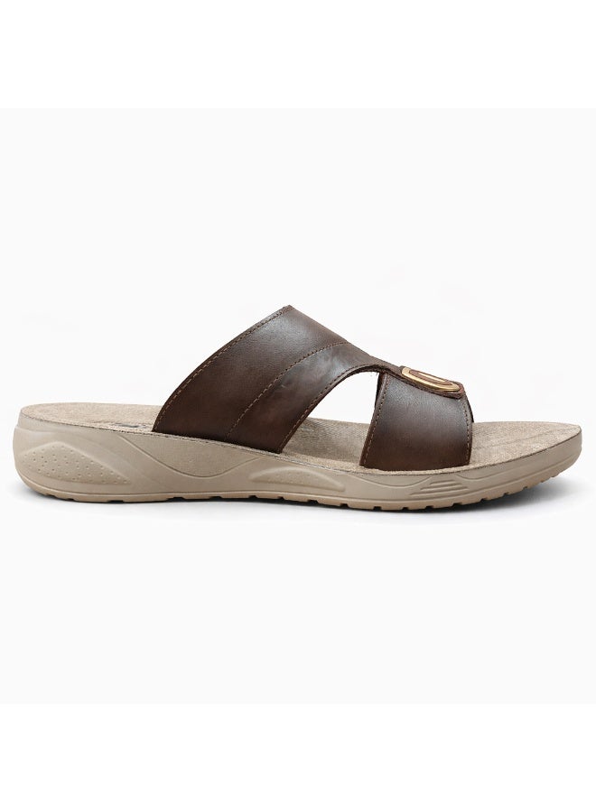 سليبر خليجى رجالي جلد طبيعى – تصميم عصري بنعل مريح مضاد للانزلاق – مثالي للاستخدام اليومي والصيف - Image 3