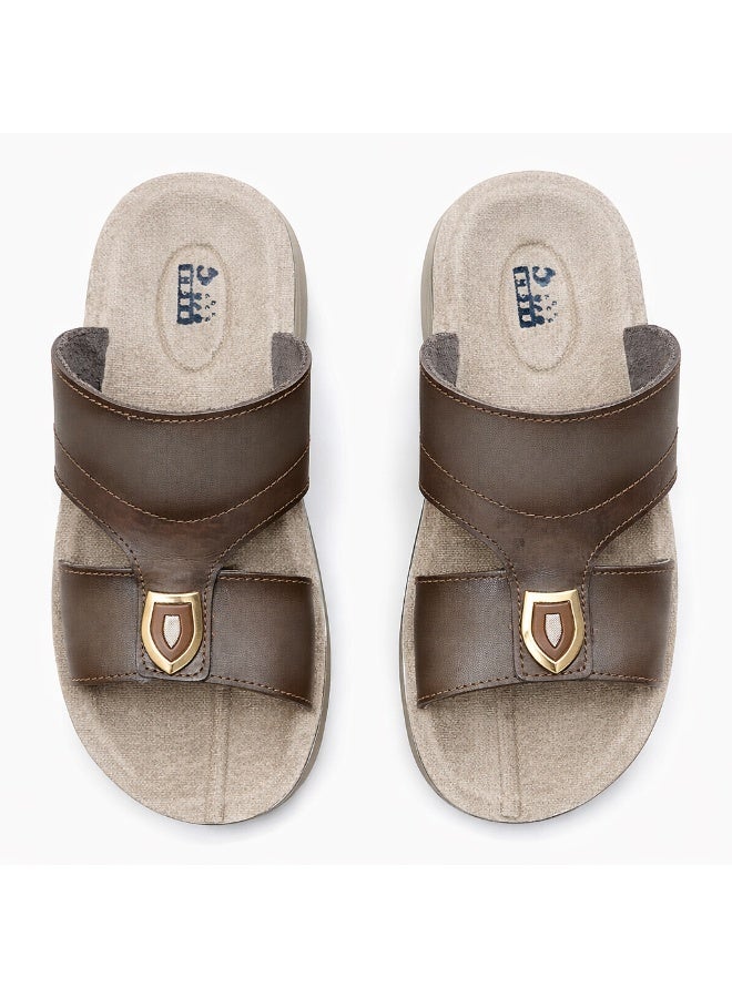 سليبر خليجى رجالي جلد طبيعى – تصميم عصري بنعل مريح مضاد للانزلاق – مثالي للاستخدام اليومي والصيف - Image 5