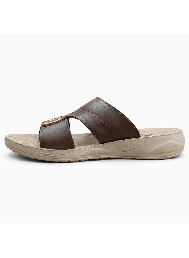 سليبر خليجى رجالي جلد طبيعى – تصميم عصري بنعل مريح مضاد للانزلاق – مثالي للاستخدام اليومي والصيف - Image 4