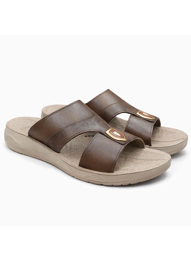 سليبر خليجى رجالي جلد طبيعى – تصميم عصري بنعل مريح مضاد للانزلاق – مثالي للاستخدام اليومي والصيف - Image 2