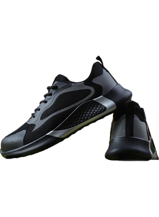 Old housekeeper Butler Safety Shoes Men'S Breathable Steel Toe Anti-Smashing Anti-Piercing Work Functional Safety Shoes Comfortable And Lightweight La203 43 - Image 2