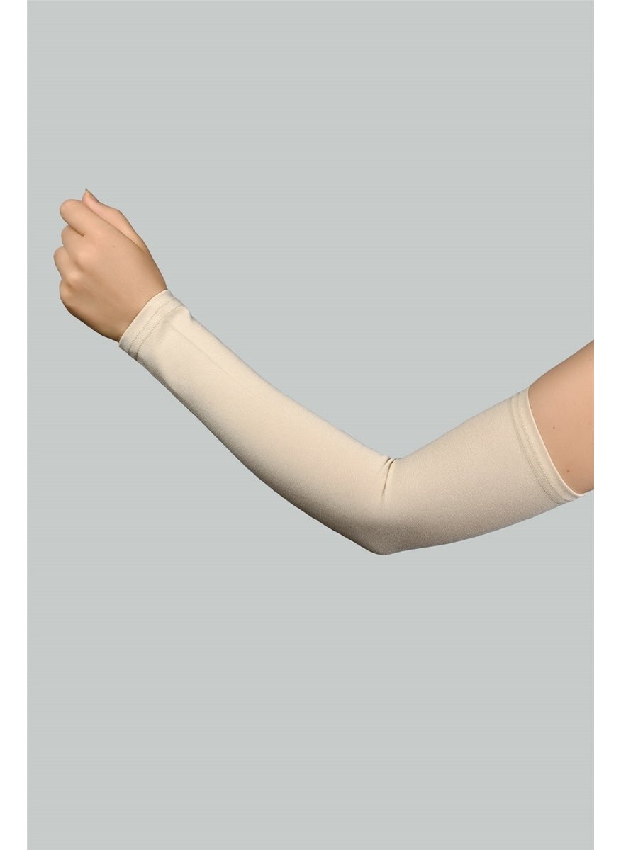 Altobeh Practical Hijab Sleeve Combed Cotton Prayer Sleeve Plain - Cream 