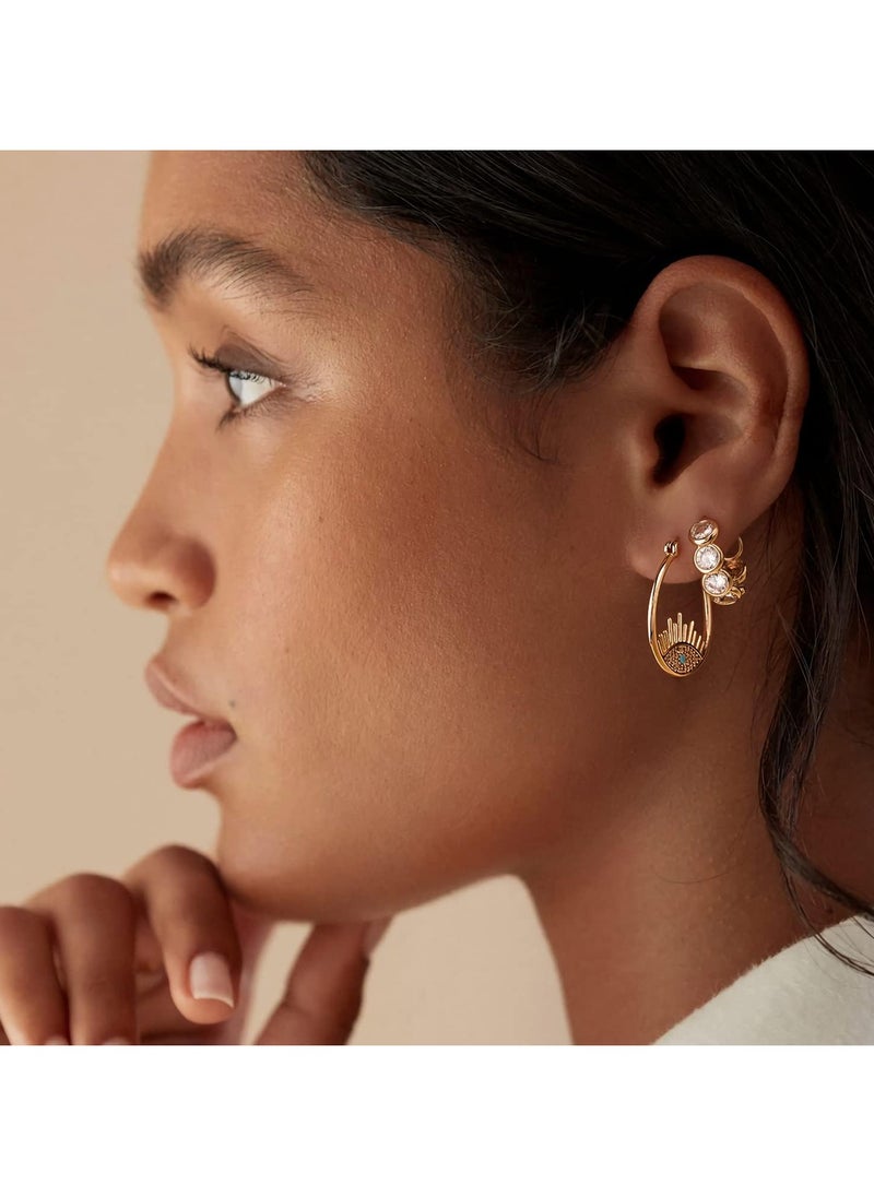 Mevecco Women Huggie Earrings Gold Hoop 14K Gold Filled Small Simple Handmade Hypoallergenic Everyday Jewelry  - Image 2