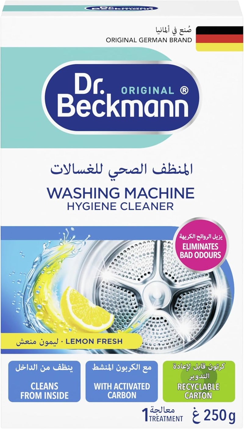 Dr. Beckmann Service-It Deep Clean Washing Machine Cleaner - 250g Powder with Lemon Fresh Scent - Image 1