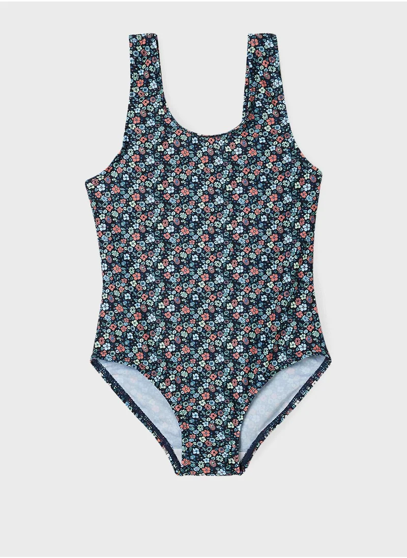 NAME IT Kids Floral Print Swimsuit