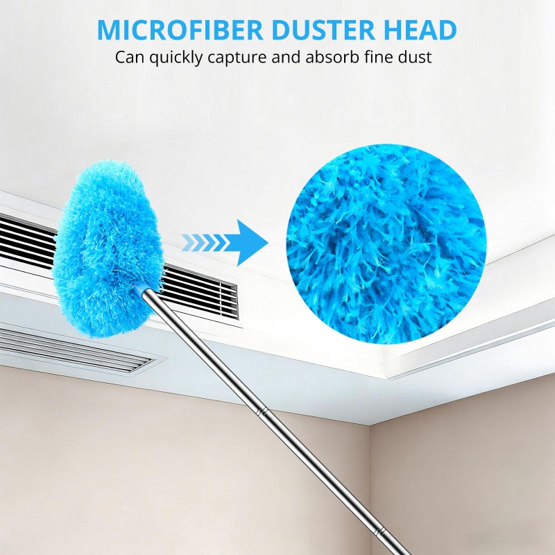 SetSail Ceiling Fan Cleaner Duster, Microfiber Ceiling Fan Duster with Extension Pole 13 to 47 Inch Washable Ceiling Fan Blade Dusters for Cleaning - Image 3
