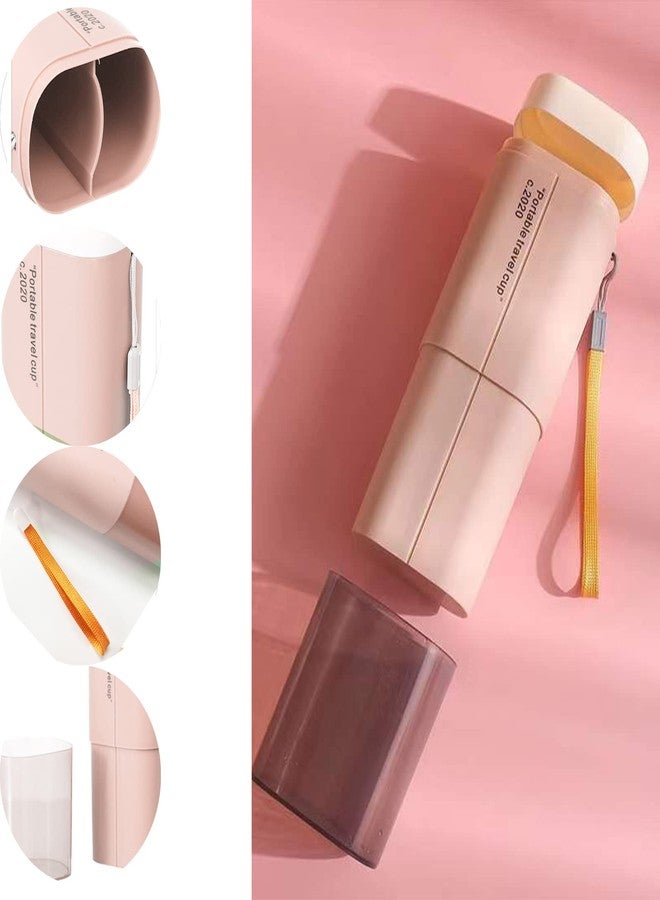 Rmannke Portable Travel Toothbrush Holder, Toothpaste Set with Cup, Multifunction Toothbrush Case for Travel, Camping, School, Business and Daily Use (Pink - Image 4