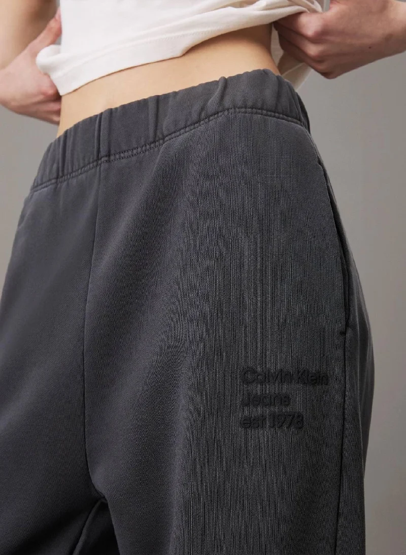 Calvin Klein Jeans Washed Cotton Terry Joggers