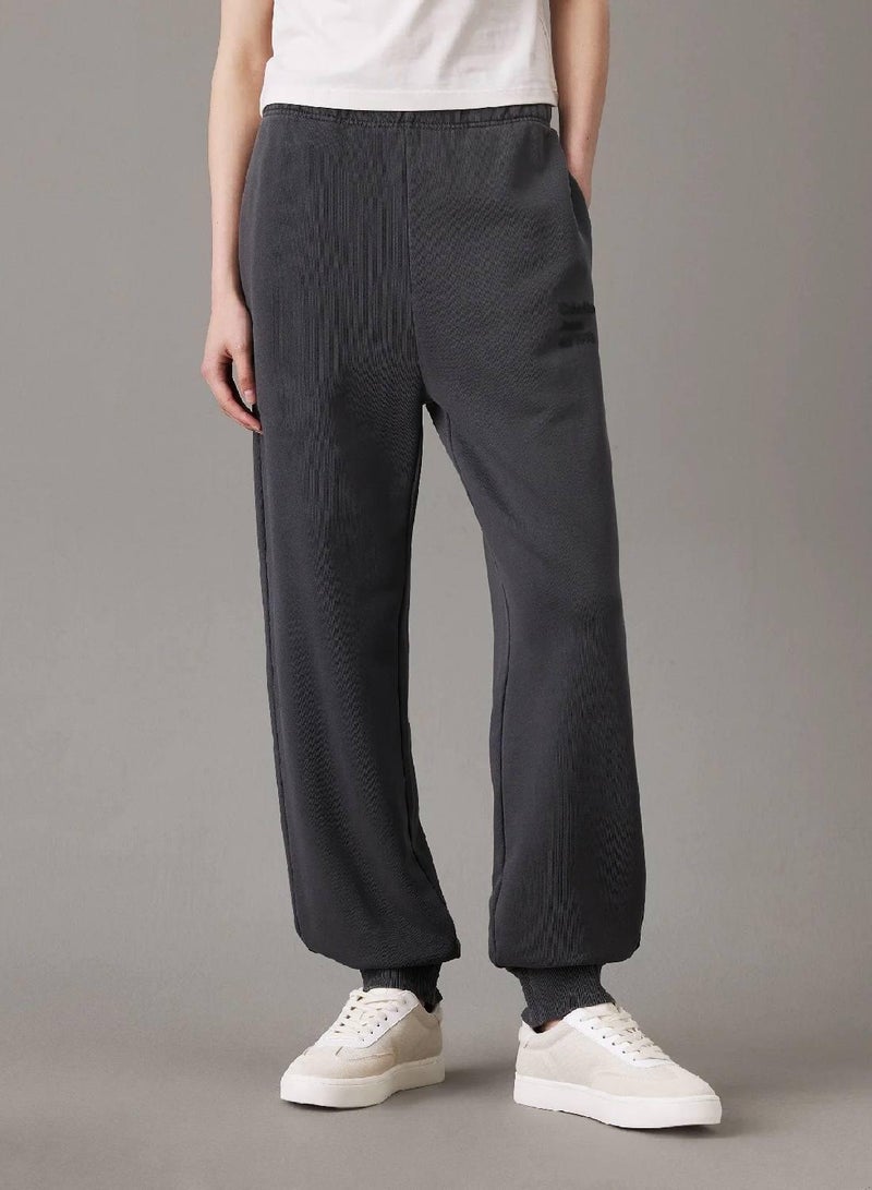 Calvin Klein Jeans Washed Cotton Terry Joggers - Image 1