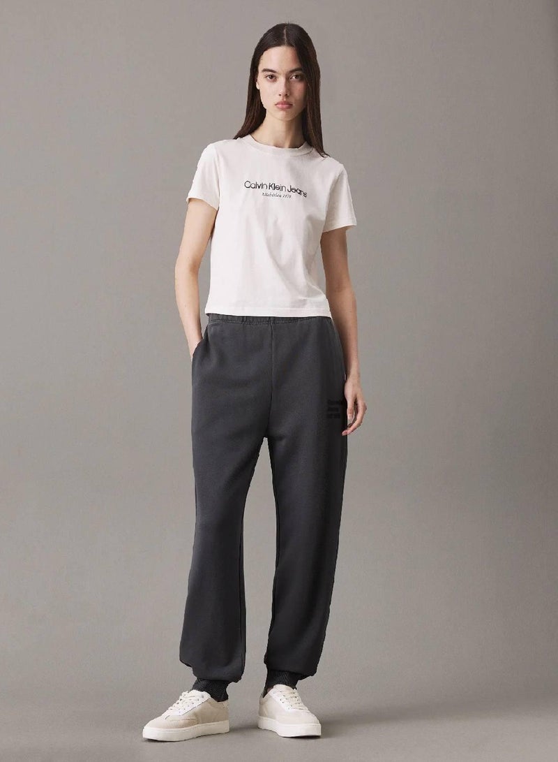 Calvin Klein Jeans Washed Cotton Terry Joggers - Image 4