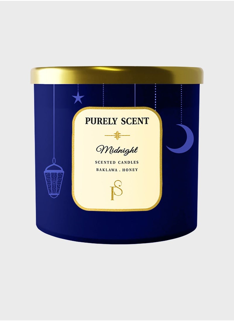 PURELY SCENT Midnight 100% Soy Wax Candle 410 Grams  - Image 1