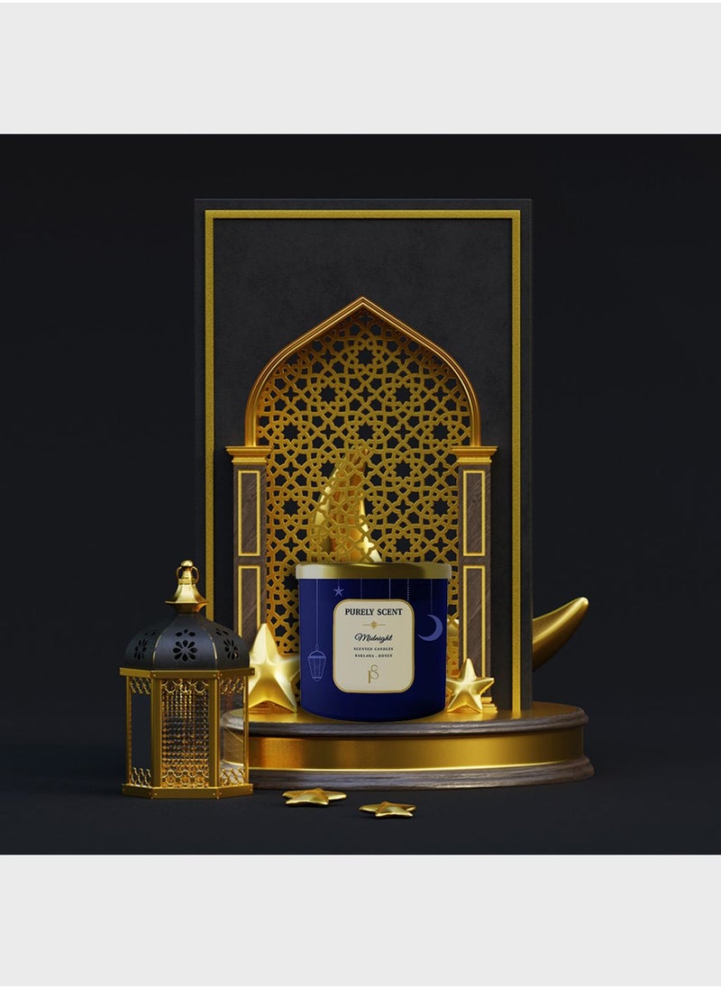 PURELY SCENT Midnight 100% Soy Wax Candle 410 Grams  - Image 3