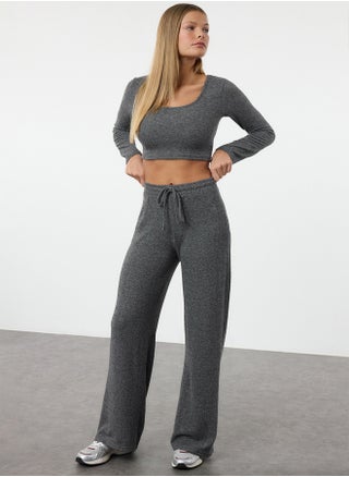 Anthracite Soft Crop and Wide Leg Knitted Top and Bottom Set TWOAW23AU00125 - pzsku/Z99B977DBDCF11D98E4A4Z/45/_/1739718299/eb90c101-9f36-47cd-9d19-6644c72f98a7