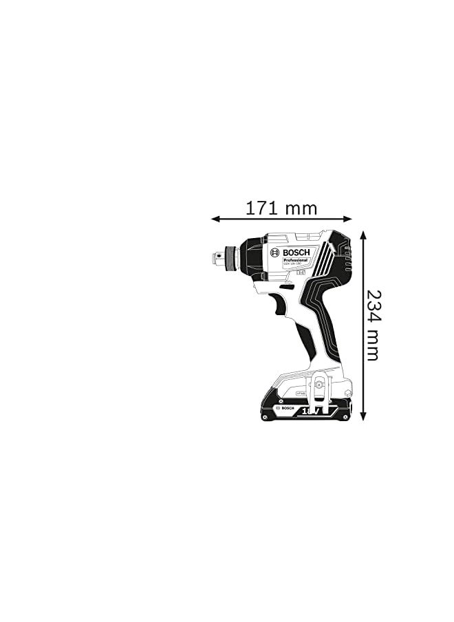 BOSCH - Gdx 180 Li Cordless Impact Driver/Wrench 18 Volt 180 Nm Torque 2800 Rpm High Impact Rate And Speed Open Frame Motor And Battery Cell Protection Ensuring A Longer Lifetime - Image 1
