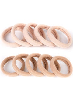 BAOLI BAOLI 100PCS Brown Hair Ties for Women Soft Blonde Hair Ponytail Holders Thick Pony Tails Hair Ties No Damage Seamless Hair Bands Elastic Holders for Heavy Hair 2 Inch in Diameter 