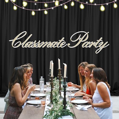 MEETSKY Black Backdrop Curtains for Parties - 10ft x 8ft Party Photo Background Curtain Rod Pocket Fabric Drapes Panels for Boys Birthday Holiday Home Halloween Decoration, 5ft x 8ft, 2 Panels - Image 5