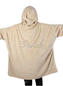 snooze Snooze Over Sized Wearable Blanket with Hoodie  Beige  - Image 5