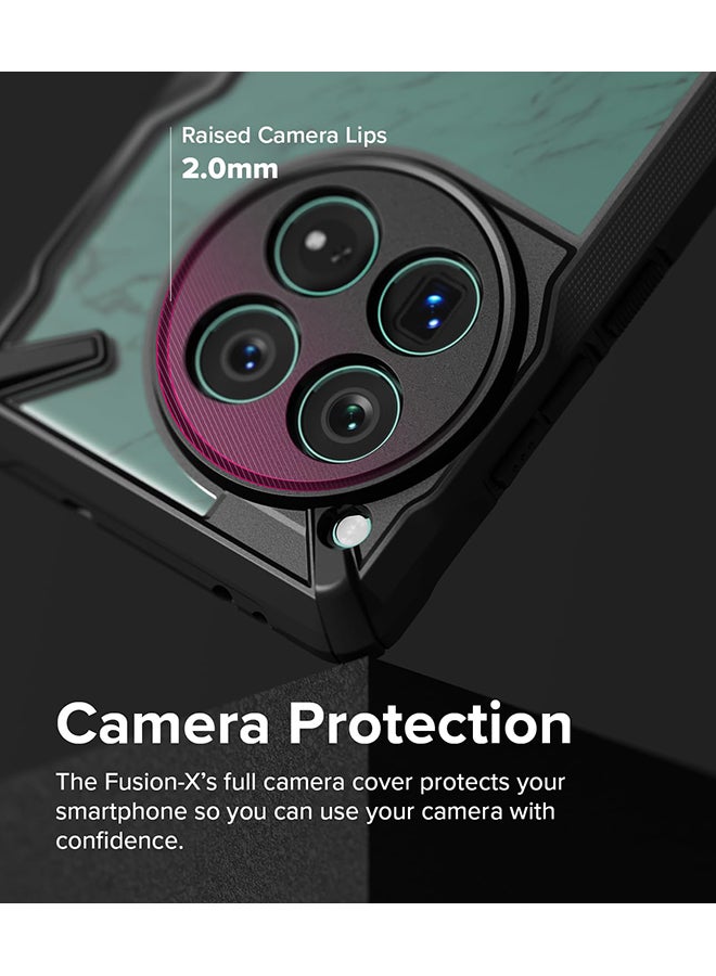 Ringke Fusion-X Case For OnePlus 12 2024, Military-Grade Protection Anti-Scratch Advanced Rugged Heavy Duty Bumper PC + TPU Cover Black - Image 4