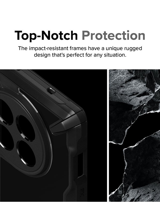 Ringke Fusion-X Case For OnePlus 12 2024, Military-Grade Protection Anti-Scratch Advanced Rugged Heavy Duty Bumper PC + TPU Cover Black - Image 3