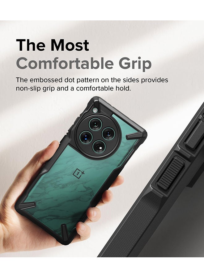 Ringke Fusion-X Case For OnePlus 12 2024, Military-Grade Protection Anti-Scratch Advanced Rugged Heavy Duty Bumper PC + TPU Cover Black - Image 5