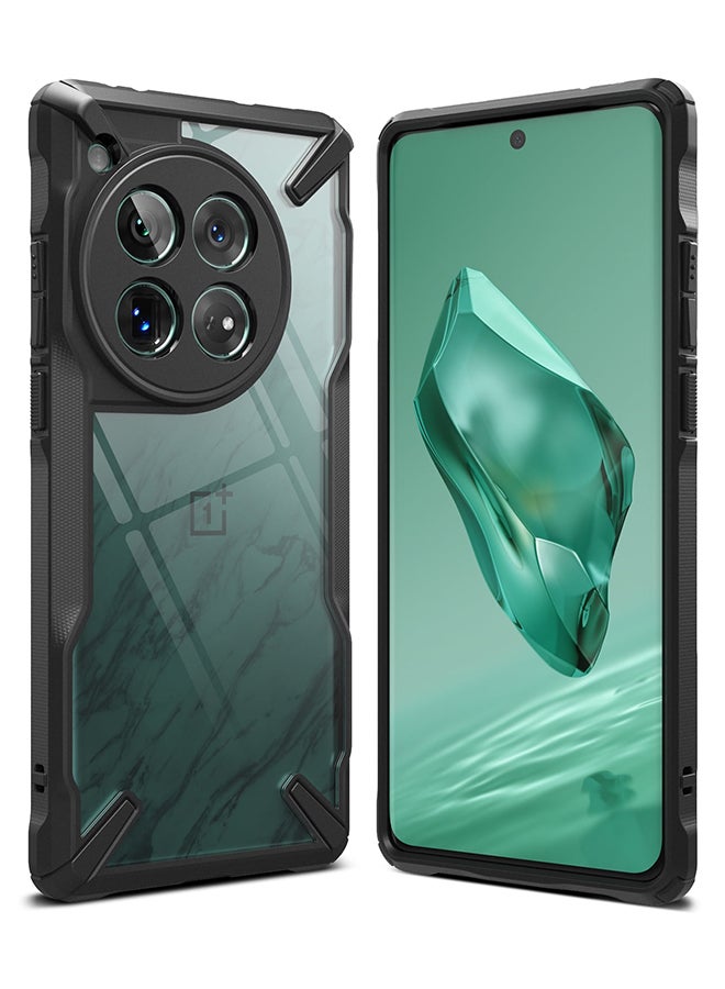 Ringke Fusion-X Case For OnePlus 12 2024, Military-Grade Protection Anti-Scratch Advanced Rugged Heavy Duty Bumper PC + TPU Cover Black - Image 1