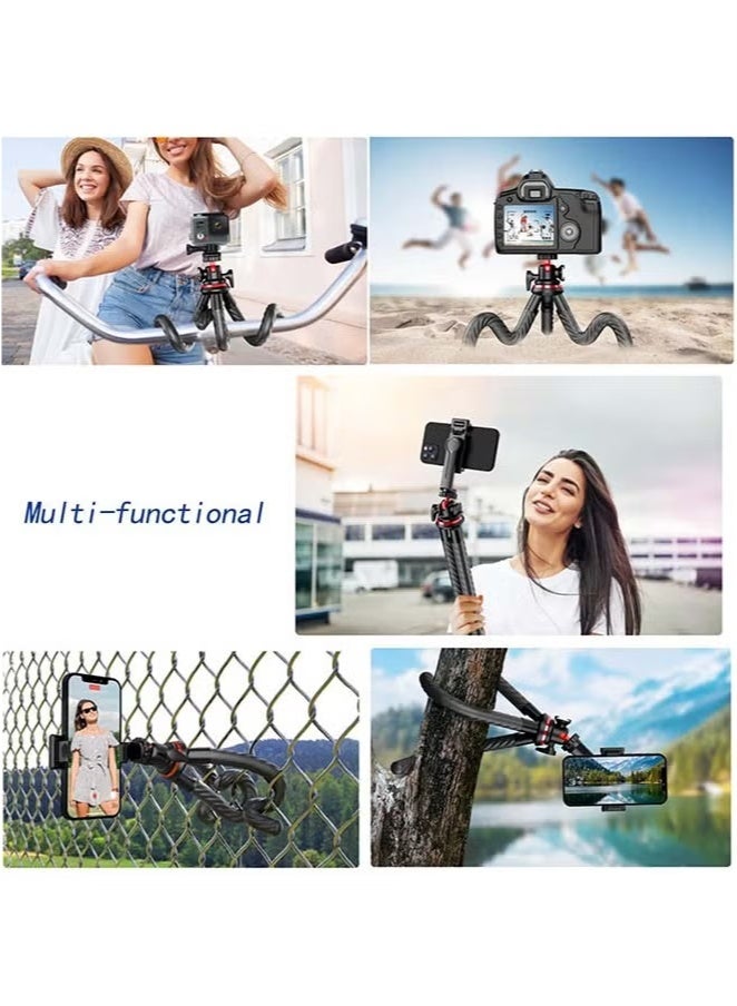 سايك حامل ثلاثي للكاميرا لتسجيل الفيديو، حامل ثلاثي القوائم للهاتف الخلوي متوافق مع الهاتف الذكي/الكاميرا/كاميرا الحركة، xln412a - Image 2