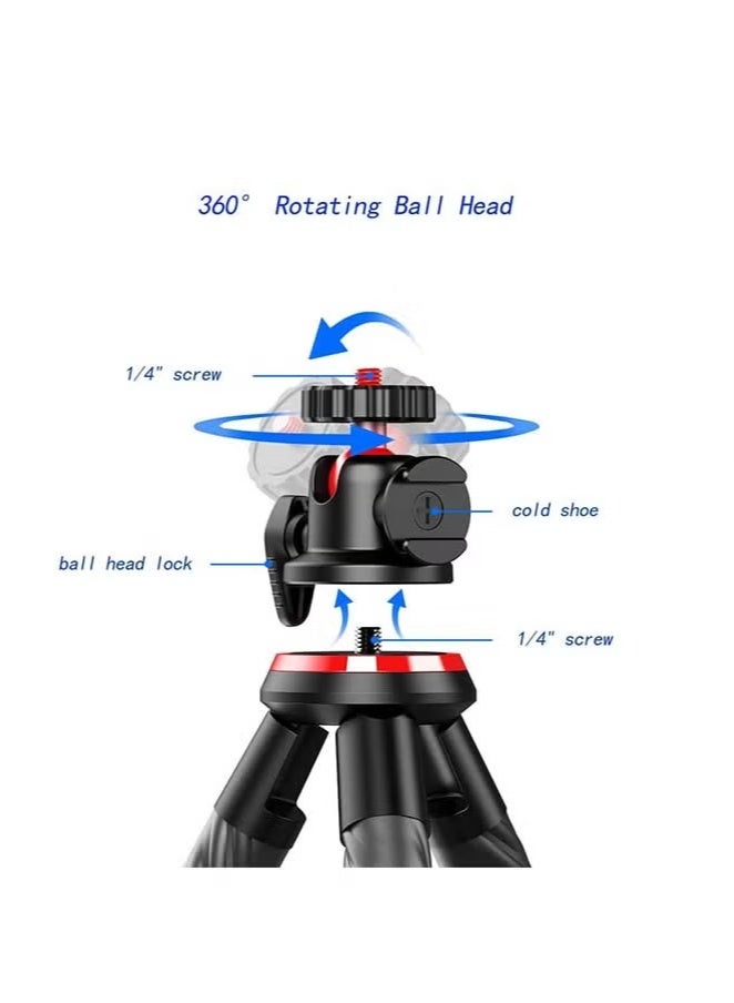 سايك حامل ثلاثي للكاميرا لتسجيل الفيديو، حامل ثلاثي القوائم للهاتف الخلوي متوافق مع الهاتف الذكي/الكاميرا/كاميرا الحركة، xln412a - Image 4