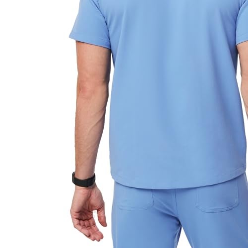 FIGS Chisec Three-Pocket Scrub Top for Men – Ceil Blue, L - Image 3