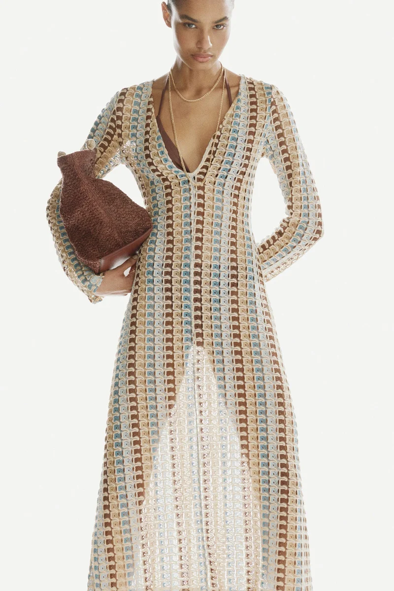 H&M Crochet-look maxi dress