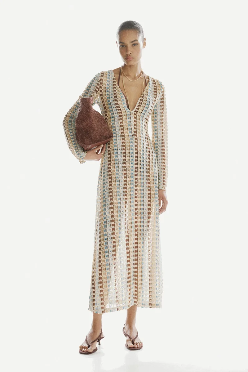H&M Crochet-look maxi dress