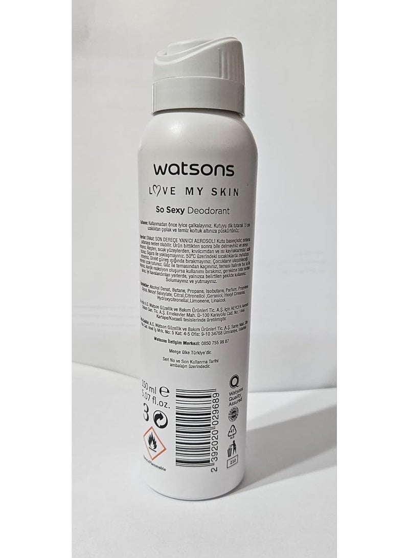 Watsons Sexy Deodrant (Original) 24 Hour Effective Spray 150Ml - Image 3