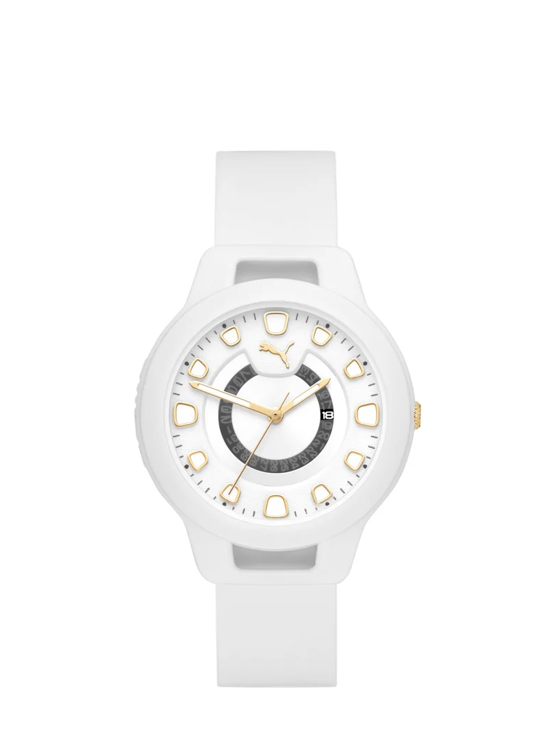 PUMA PUMA Reset V1 Women's White Dial Silicone Analog Watch - P1011