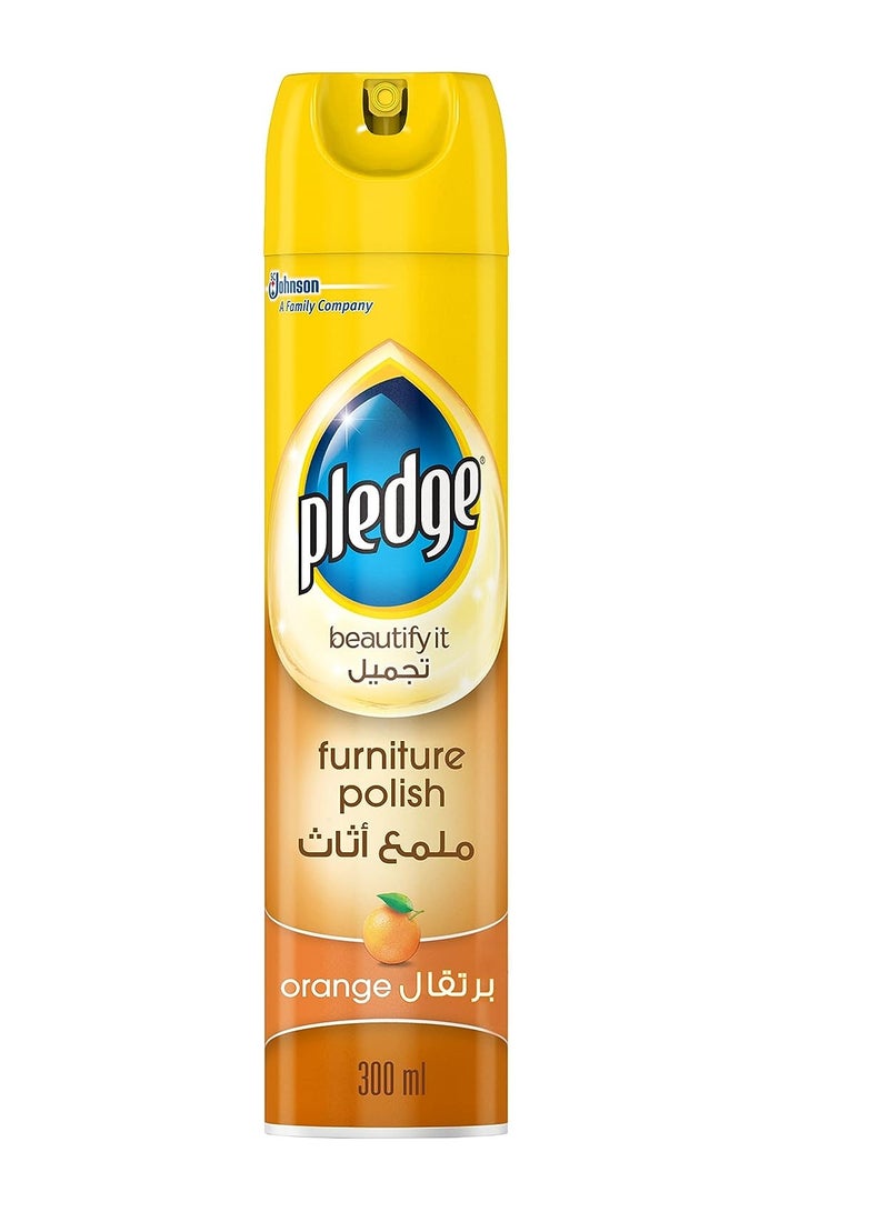 Pledge Furniture Spray Orange 300ml - Image 1