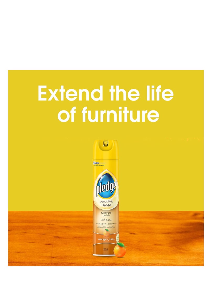 Pledge Furniture Spray Orange 300ml - Image 4