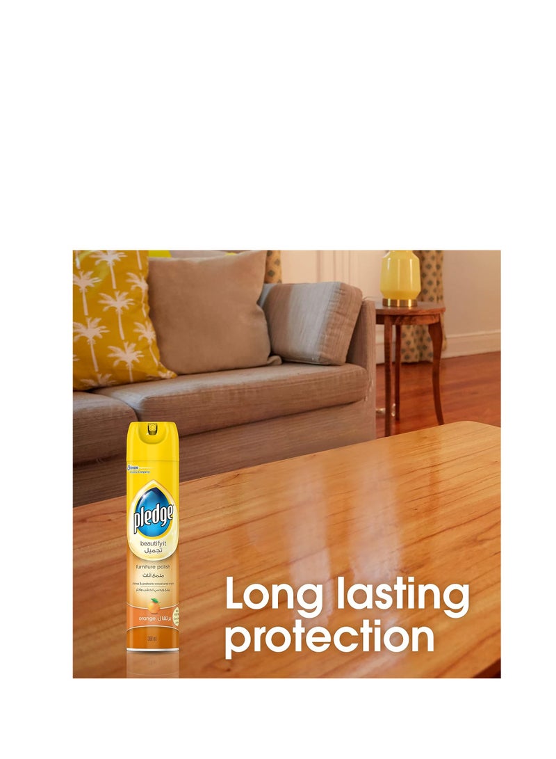 Pledge Furniture Spray Orange 300ml - Image 3