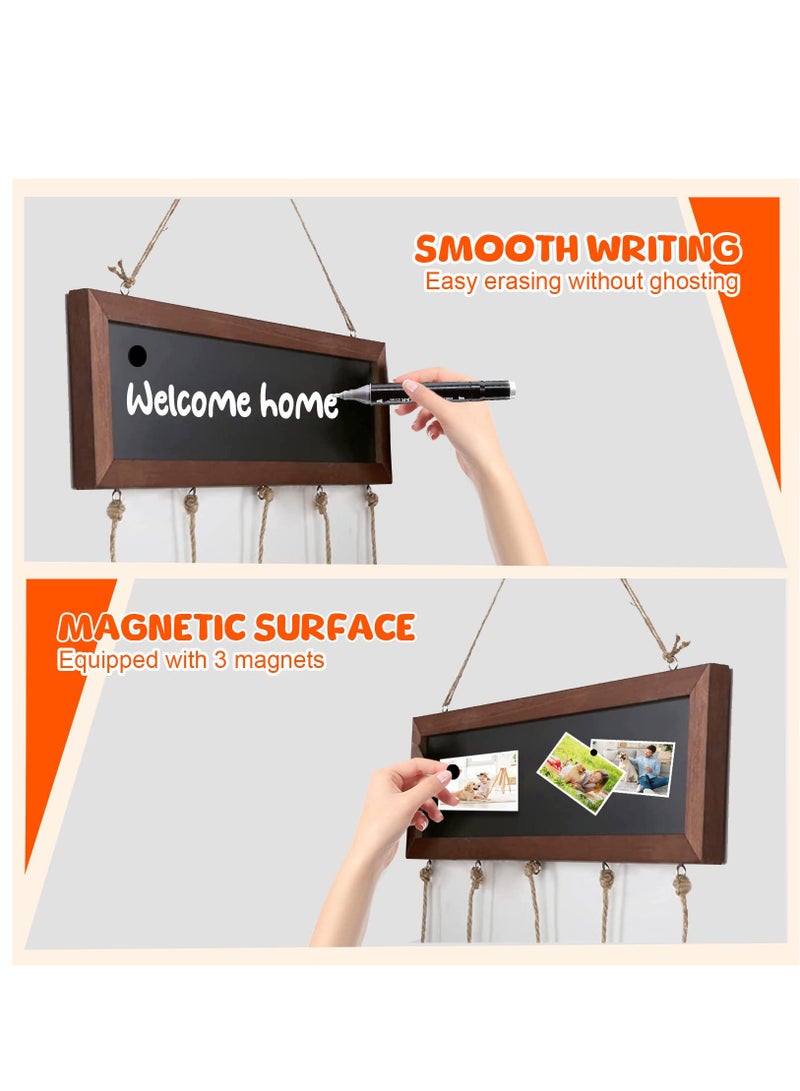 Captaintech Multi Picture Frames Collage Set for Home and Office Wall Decor with 30 Clips for DIY Photo Display - Image 4