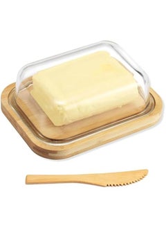 HOOKOR Glass er Dish With Lid ,Keeps er Soft - For Countertop And Refrigerator Door Shelf - er Tray With Lid Fridge - er Holder For Counter - Covered er Dishes With Lid  - Image 1