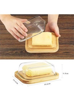 HOOKOR Glass er Dish With Lid ,Keeps er Soft - For Countertop And Refrigerator Door Shelf - er Tray With Lid Fridge - er Holder For Counter - Covered er Dishes With Lid  - Image 2
