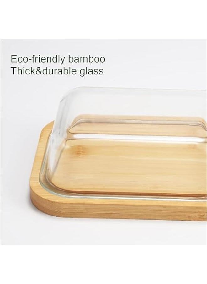 HOOKOR - Glass er Dish With Lid ,Keeps er Soft - For Countertop And Refrigerator Door Shelf - er Tray With Lid Fridge - er Holder For Counter - Covered er Dishes With Lid - Image 1