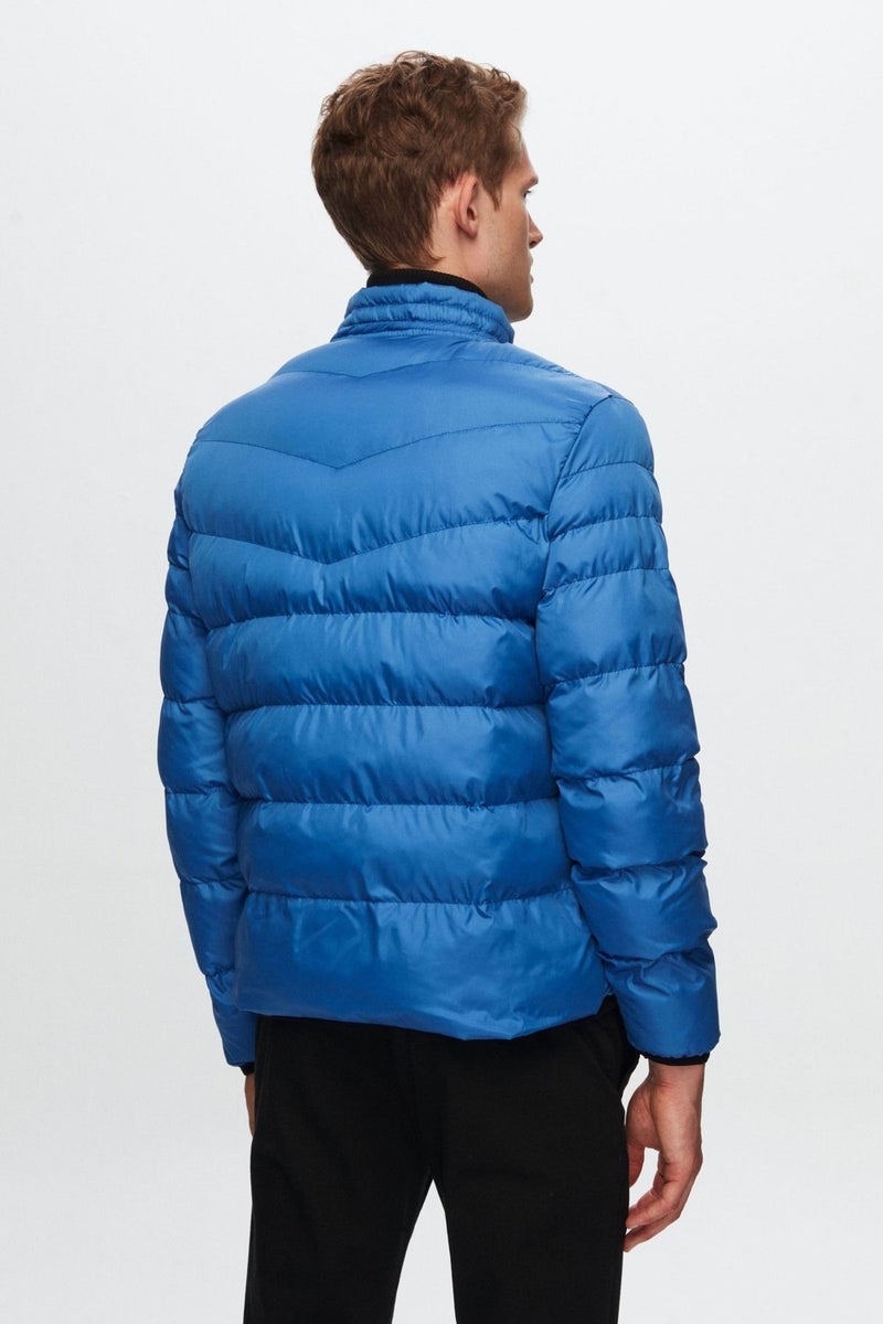 D'S DAMAT Slim Fit Blue Windproof Fiber Filled Jacket 1HF07ORT01940  - Image 4