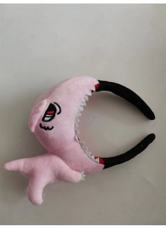 Cute Cartoon Dino Hairband for Kids Pink Open Shark