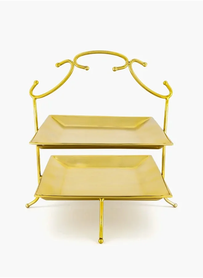 2XL Home Two-tier Fruit Stand for Table Setting 63 x 37 x 40 cm