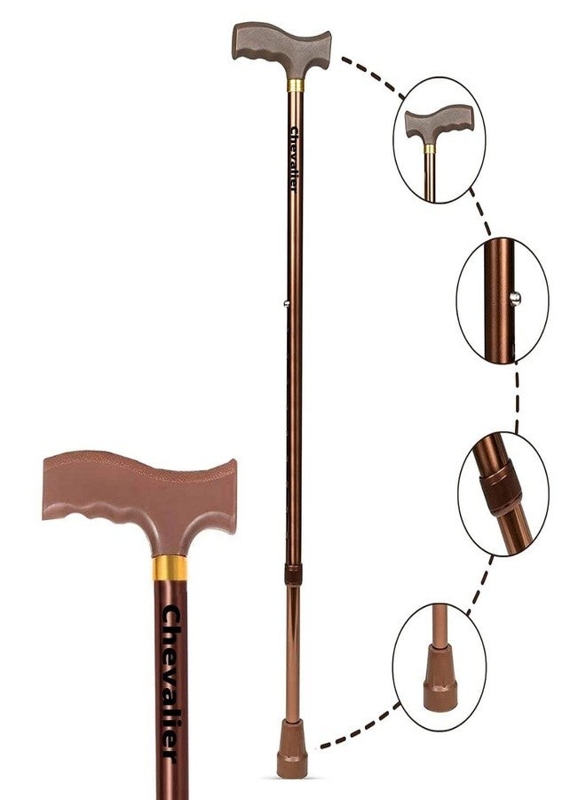 CHEVALIER Support Walking Stick/Cane for Old People Men/Women, Aluminium, Bronze - Image 1