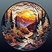 Purdicra Wooden Puzzles for Adults Unique Animal Shaped Sunset Forest Puzzle 3D Vision Wooden Jigsaw Puzzle Christmas Birthday Gifts for FriendsFamily Home Decor 85 85in 100pcs - Image 2