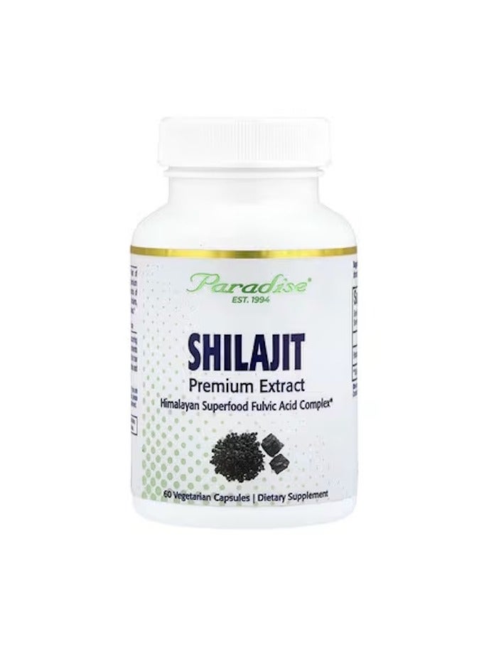 Paradise Herbs, Shilajit Premium Extract, 250 mg, 60 Vegetarian Capsules
