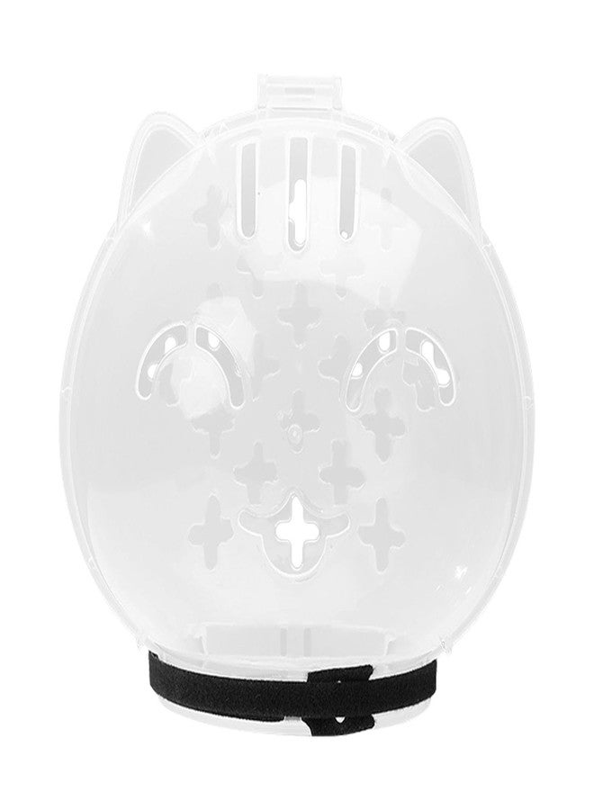 PUXING Cat Muzzle for Grooming Breathable Cat Muzzle Helmet Adjustable Hood Anti Bite Muzzles for Pet Bathing,Taking Injections(Color:Clear) - Image 1