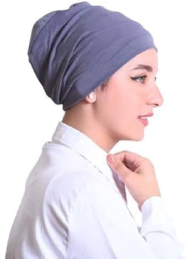 Women's bandana suri bonnet, gray color