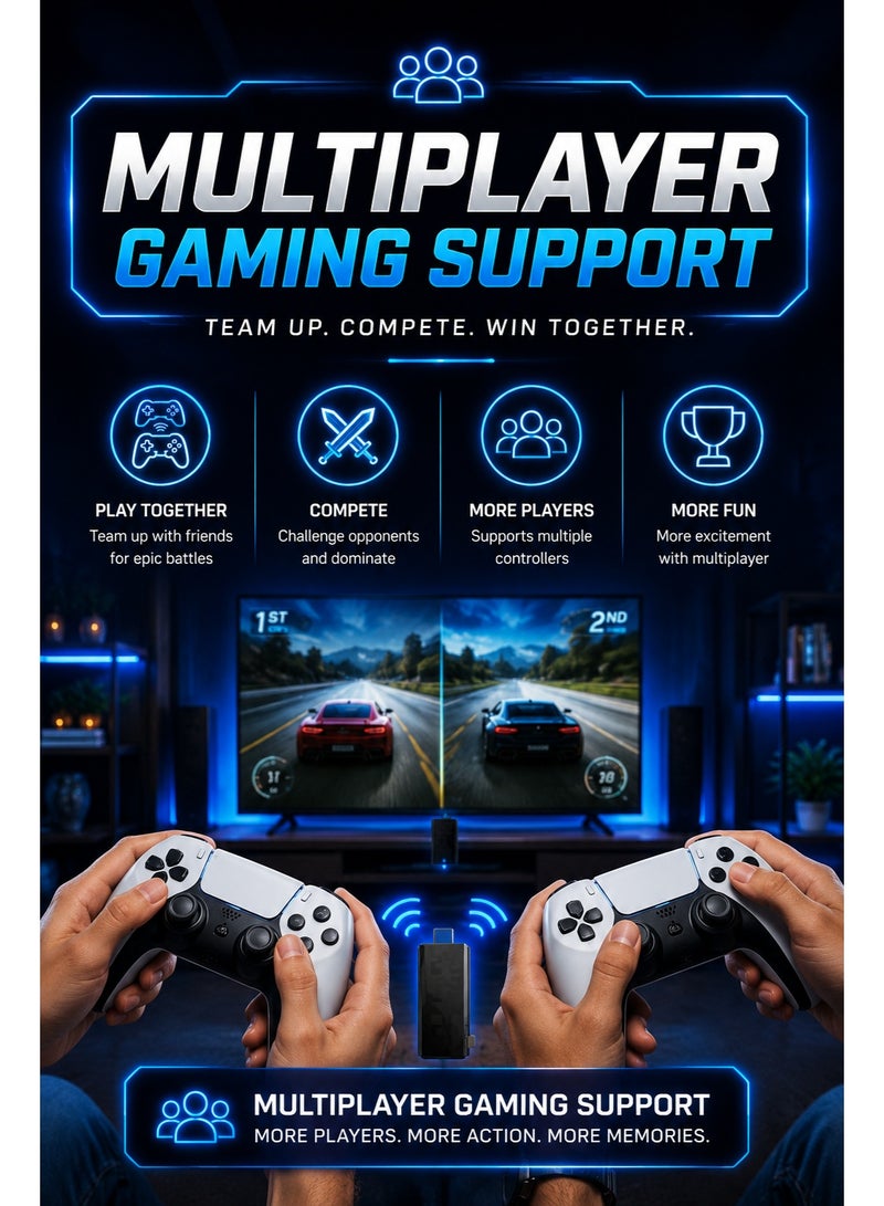 2.4G Wireless Controller Gamepad with 4K Game Stick Lite | Dual Controllers | Plug & Play TV Gaming Console - Image 5