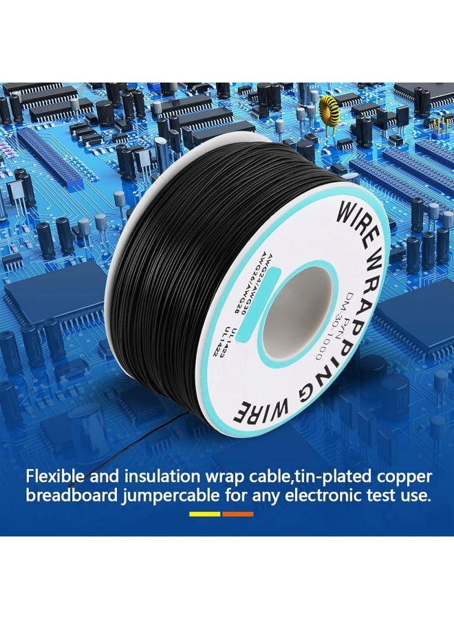 melfi B -30-1000 30 AWG Electronic Wire – 250M Tinned Copper Solid Core Cable for Circuit Boards, Breadboards, Jumper Repairs & High-Speed Prototyping (BLACK COLOUR) - Image 5